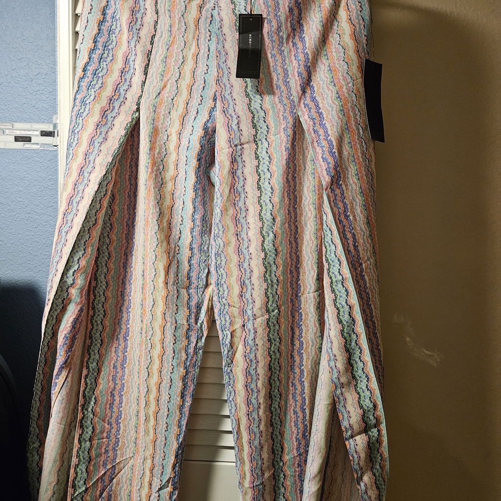 BCBGMaxAzria Multicolor Wide Leg Pants - Picture 3 of 3